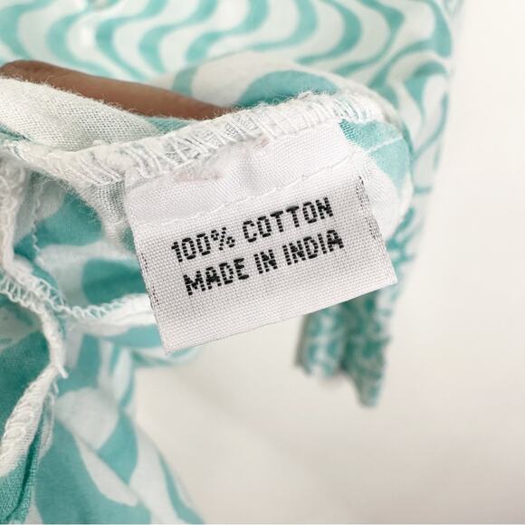 Roberta Roller Rabbit Size XS Lightweight Cotton Kurta V-Neck Popover Tunic - Picture 11 of 12